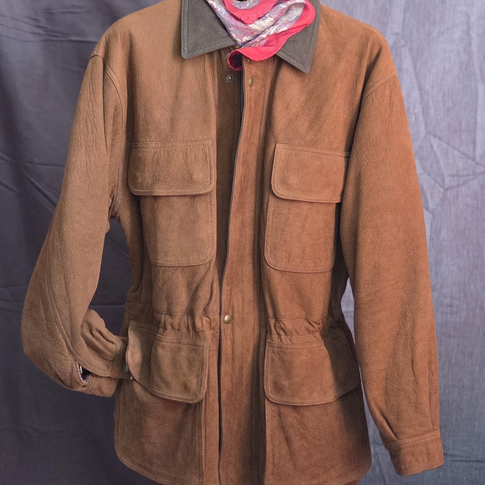 Coach Brown Suade Military Field Jacket